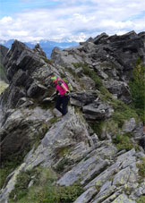 Via Normale Cima Vallocci e Cima dei Lupi (Traversata in cresta) - Passaggi lungo a cresta tra la Vallocci e la Cima dei lupi