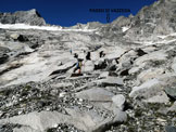 Via Normale Cima di Val Bona - Le belle placconate che salgono al Passo di Vazzeda