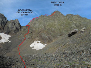 Via Normale Pizzo Coca - dalla Valmorta