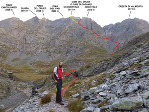 Via Normale Cime del Druet (o Cime di Cagamei) 