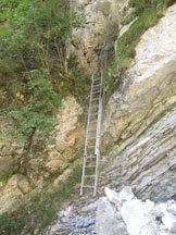 Via Normale Monte Corona in Friuli - Attrezzature lungo la ferrata