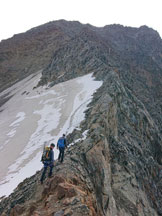 Via Normale Weisseespitze - Cresta Ovest - la cresta ovest