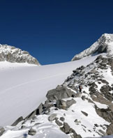 Via Normale Punta Bianca - Versante Nord   - Cresta e vedretta della Punta Bianca