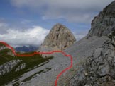 Via Normale Sas da la Giona - Percorso dalla Forc. Baranchie