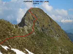 Via Normale Foppone (o Cima del Laur)