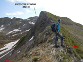Via Normale Pizzo Tre Confini - dal Rifugio Cur - Alla sella sulla cresta SW del Tre Confini