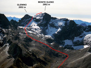 Via Normale Monte Gleno - dal Rifugio Cur