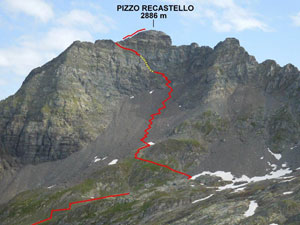 Via Normale Pizzo Recastello - Versante S