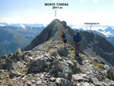 Via Normale Monte Torena - Cresta S - Il Torena dall’anticima NW e la sua cresta S