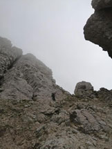 Via Normale Monte Ciarido - sotto la forcella Comunello