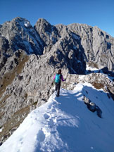 Via Normale Punta Cadin Alto - cresta verso forcella Ovest