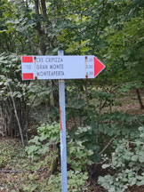 Via Normale Monte Testa Grande - Cartello direzionale iniziale