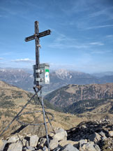Via Normale Cuestalta (Hoher Trieb) - croce di vetta e panorama