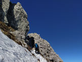 Via Normale Punta Cermenati - Cresta Sud-Est - Passaggio fra le rocce