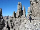 Via Normale Cima Toro - Punta Pia dalla cengia della via normale