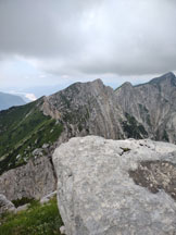 Via Normale Monte Lavara - Panorama dalla forcella sotto le prime rocce