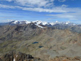 Via Normale Cima Sternai (Hintere Eggen-Spitze) - Cresta NNW - Panorama di vetta, dal Vioz allOrtles