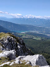 Via Normale Monte Forcella 1902 - Panorama dalla cresta verso il Lago di Santa Croce