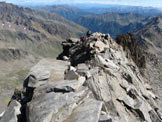 Via Normale Corno Tre Signori - La cresta vista dalla cima