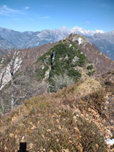 Via Normale Monte Cuzzer - panorama dalla cresta verso la cima principlae