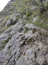 Via Normale Cima Vallon Scuro da Peroz - Tratto attrezzato