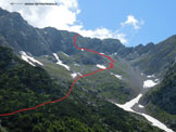 Via Normale Grigna Settentrionale  da Mandello del Lario - Immagine ripresa dal Rifugio Bietti-Buzzi