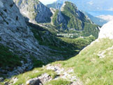 Via Normale Grigna Settentrionale  Via del Guzzi - Il Rifugio Bietti, dalla parte alta della Via del Guzzi