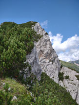 Via Normale Monte Salinchiet - Prospettiva verticale