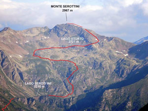 Via Normale Monte Serottini - Cresta E