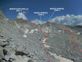 Via Normale M. Venezia - M. Narcanello - M. Venerocolo - Vista dal versante SE del Monte Venerocolo