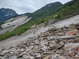 Via Normale Cima Mora - panorama sopra la frana