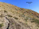 Via Normale Monte della Croce - Sul sentiero del versante NW