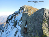 Via Normale Monte Limidario (o Gridone) - da SW - A sinistra il tratto attrezzato con catene che precede la vetta