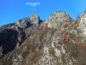 Via Normale Corno Birone - da S. Martino