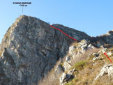 Via Normale Corno Birone - da S. Martino - Il Corno Birone, dal sentiero di salita 