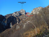 Via Normale Corno Birone - Monte Rai - Monte Cornizzolo - In salita, verso il Corno Birone