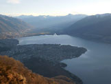 Via Normale Corona dei Pinci - Panorama sullestuario della Maggia e del Ticino nel Lago Maggiore