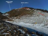 Via Normale Pizzo Leone - Immagine ripresa dalla (q. 1499 m), sopra lAlpe di Naccio