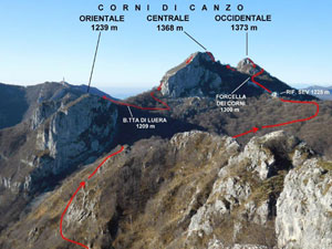 Via Normale Monte Moregallo - Corni di Canzo