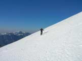 Via Normale Krn - Monte Nero - Sulla pala sommitale, dietro si nota il Matajur