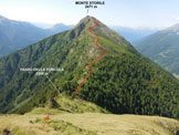 Via Normale Monte Fo - Monte Storile - Il Monte Storile, dalla vetta del Monte Fo