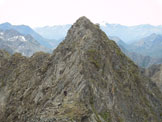 Via Normale Pizzo Centrale - Gi�bin - Pietro mi aspetta per salire assieme l�affilata cresta W della Cima E