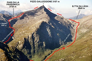 Via Normale Pizzo Galleggione (traversata)
