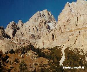 Via Normale Cristallo - Cima di mezzo