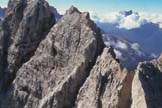 Via Normale Cristallo - Cima di mezzo - Vista dalla Cresta Bianca