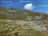 Via Normale Pizzo del Sole - da Somprei - Immagine ripresa a Stabbio dei Vitelli