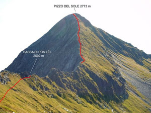 Via Normale Pizzo del Sole (traversata)