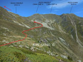 Via Normale Pizzo Predlp W - In salita, verso il Passo Predlp