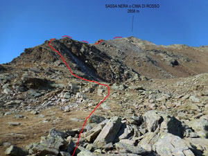 Via Normale Sassa Nera o Cima di Rosso