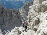 Via Normale Cima del Vallone - In salita, verso il Canin